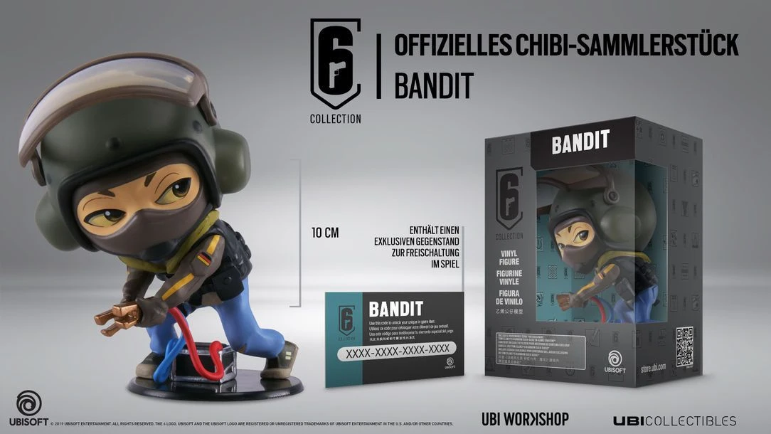 Ubisoft Six Collection 3 - Bandit 10cm Vinyl Figur 3 Ubisoft Six Collection 3 - Bandit 10cm Vinyl Figur
