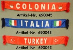 Diverse Fanschal Türkei (Seidenoptik)