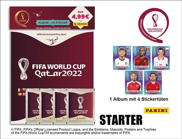 Panini 2022 FIFA World Cup Qatar Sticker Starter Set (DE) 3 Panini 2022 FIFA World Cup Qatar Sticker Starter Set (DE)