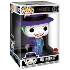 FUNKO POP! - The Joker With Hat Figur - Batman 1989 25cm -Hochwertiger Spielzeugladen 425 funko pop figure dc comics the joker batman 1989 supersized box