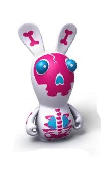 Ubisoft Rayman Raving Rabbids - Zeitreise Figur Pink Skelett Rabbid