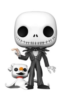 FUNKO POP! - Jack Skellington Mit Zero Figur - Nightmare Before XMas 25cm (Glow) -Hochwertiger Spielzeugladen 889698517744 back