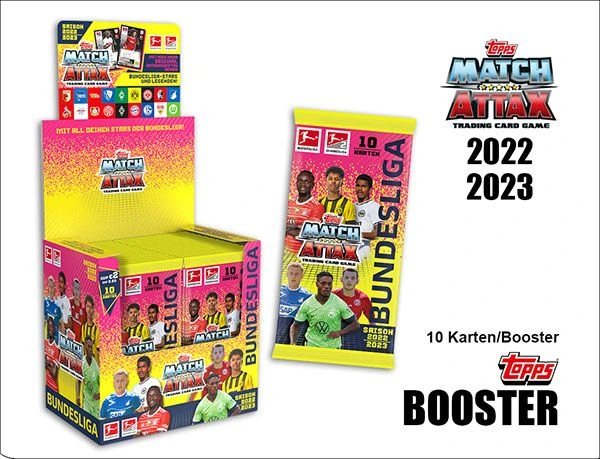 Topps Match Attax Bundesliga 2022/2023 - Booster Display (DE) 3 Topps Match Attax Bundesliga 2022/2023 - Booster Display (DE)